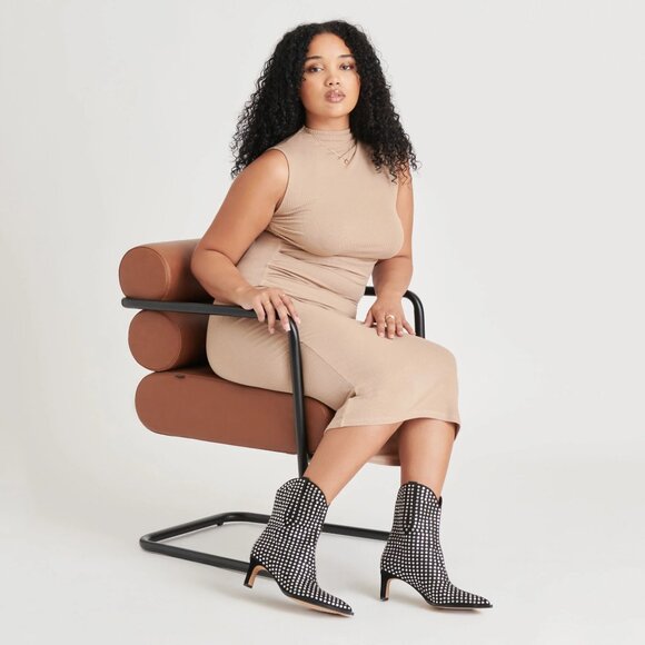 NEW DOLCE VITA Leather Anzel  Western Booties in black diamond for women 925 5t3 - Picture 7 of 11